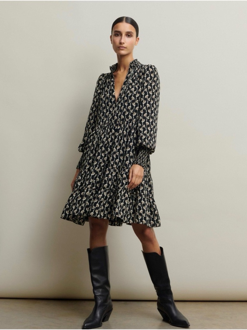 ME+EM Ginkgo Leaf Swing Dress - Picture 3 of 14